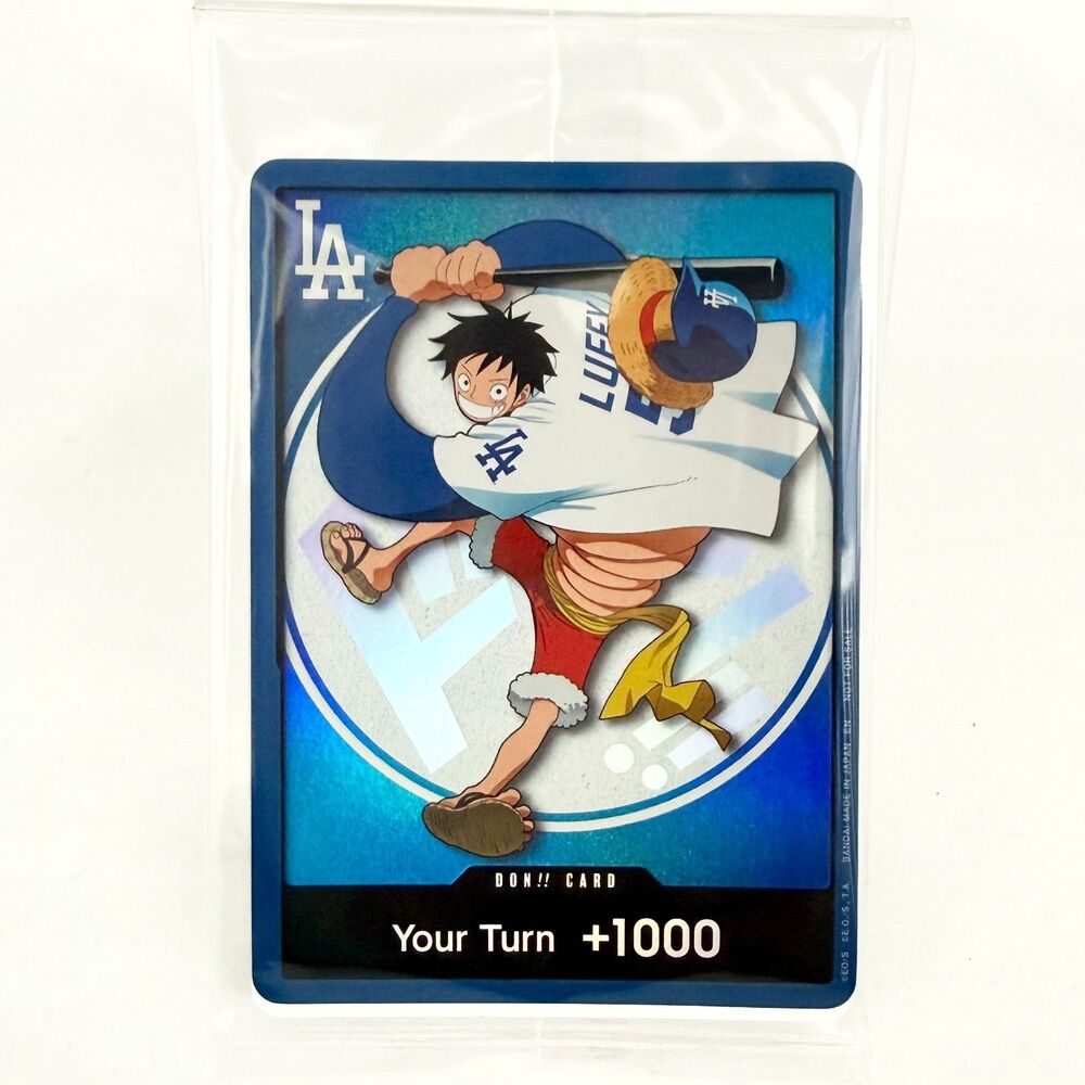 Los Angeles Dodgers One Piece Monkey D Luffy Don!! Promo Card 7/2/2026